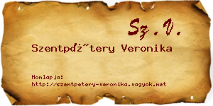 Szentpétery Veronika névjegykártya