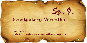 Szentpétery Veronika névjegykártya