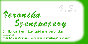 veronika szentpetery business card