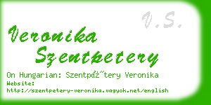 veronika szentpetery business card